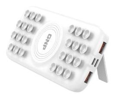 GNP Genpa 10000 mAh Vantuzlu Type C - USB Çoklu Bağlantılı Kablolu Powerbank Beyaz