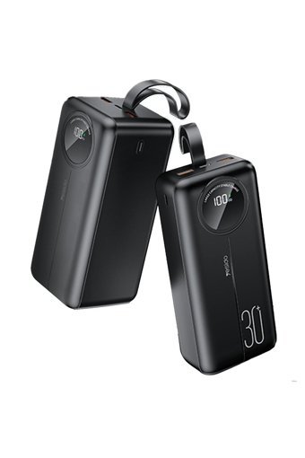 Yesido YP44 50000 mAh Hızlı Şarjlı Dijital Göstergeli USB Çoklu Bağlantılı Kablolu Powerbank Siyah