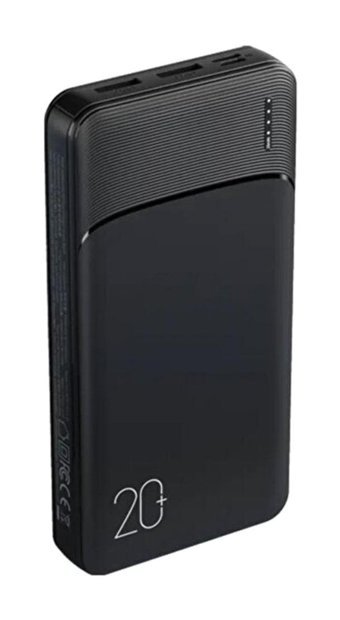 Rock P200 PD 20000 mAh Hızlı Şarjlı USB Çoklu Bağlantılı Kablolu Powerbank Siyah