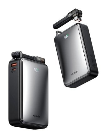 Mcdodo Mc-4331 20000 mAh Dijital Göstergeli USB Kablolu Powerbank Siyah