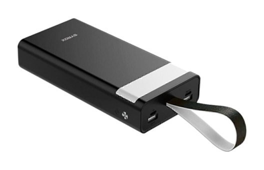 Syrox Pb115 30000 mAh Hızlı Şarjlı Dijital Göstergeli USB Çoklu Bağlantılı Kablolu Powerbank Siyah