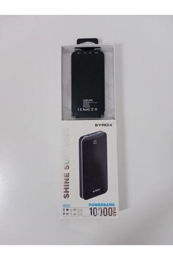 Syrox pb122 1000 mAh Dijital Göstergeli USB Kablolu Powerbank Siyah