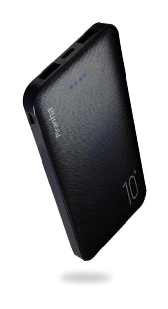 Piranha 9001 Slim Desing 10000 mAh Type C - USB Çoklu Bağlantılı Kablolu Powerbank Siyah