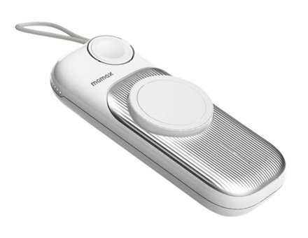 Momax 3-in-1 10000 mAh Mıknatıslı Magsafe Kablosuz Powerbank Beyaz