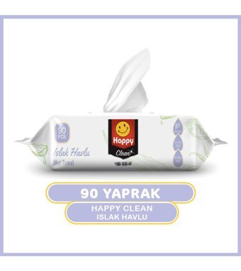 Happy Clean 90 Yaprak Islak Mendil