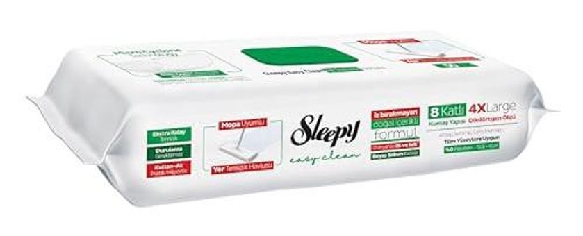 Sleepy Easy Clean Beyaz Sabun Katkılı 50 Yaprak 3'lü Paket Islak Mendil