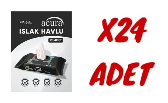 Acura Hipoalerjenik 90 Yaprak 24'lü Paket Islak Mendil