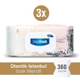 Deep Fresh Otantik İstanbul 120 Yaprak 3'lü Paket Islak Mendil