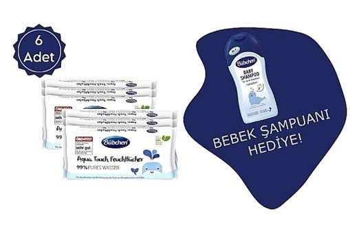 Bübchen Aqua Touch Yenidoğan Yenidoğan 48 Yaprak 6'lı Paket Islak Mendil