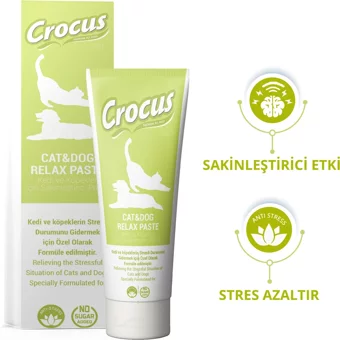 Crocus Relax Multivitamin Sakinleştirici Etki Yavru-Yaşlı Kedi Vitamini Macun 100 gr