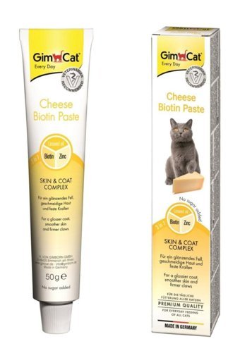 Gimcat Cheese Paste Biotin B Vitamini Tüy Dökme Yetişkin Kedi Vitamini Macun 50 gr
