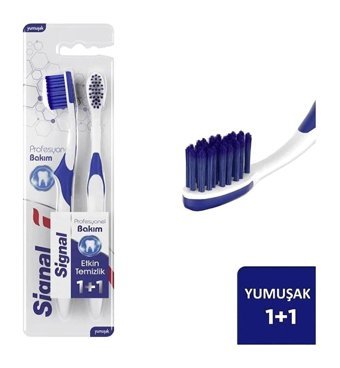 Signal Profesyonel Bakım Etkin Temizlik Yumuşak Diş Fırçası Mavi 2'li