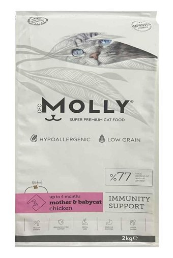 Molly Mother&Babycat Hipoalerjenik Tavuklu Düşük Tahıllı Yavru Kedi Maması 2 kg