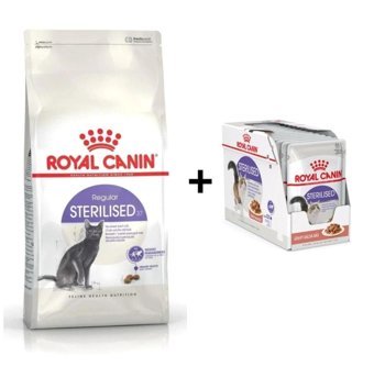 Royal Canin Sterilised Yaş Mama Hediyeli Kümes Hayvanlı Kısırlaştırılmış Tahıllı Yetişkin Kedi Maması 2 kg
