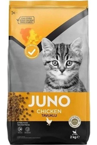 Juno Tavuk Tahıllı Yavru Kedi Maması 2 kg