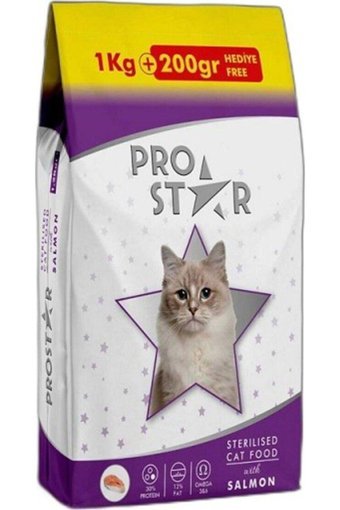 Pro Star Somonlu Kısırlaştırılmış Tahıllı Yetişkin Kedi Maması 1.2 kg