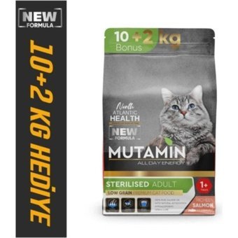 Mutamin Organics Mutamin North Atlantic Health Somonlu Kısırlaştırılmış Yetişkin Kedi Maması 10 + 2 kg