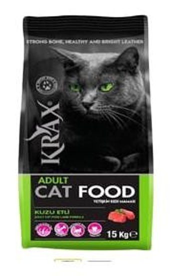 Krax Kuzu Etli Tahıllı Yetişkin Kedi Maması 15 kg