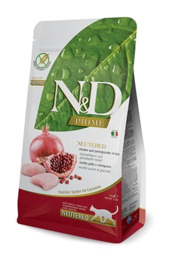 N&d Prime Nar-Tavuk Kısırlaştırılmış Tahılsız Yetişkin Kedi Maması 1.5 kg