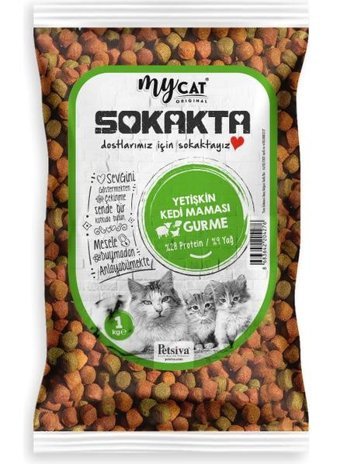 My Cat Sokakta Gurme Karışık Tahıllı Yetişkin Kedi Maması 1 kg