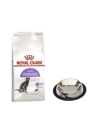 Royal Canin Sterilised 37 Kaymaz Tabanlı Su ve Mama Kabı Hediye Tavuklu Kısırlaştırılmış Tahıllı Yetişkin Kedi Maması 10 kg