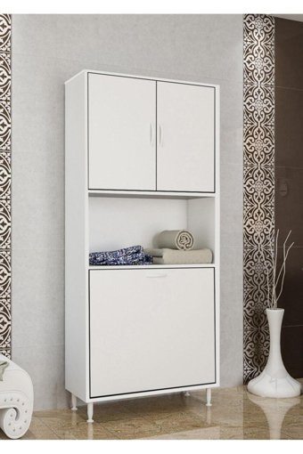 Modilayn Çok Amaçlı Dolap Kirli Çamaşır Dolabı Kirli Çamaşır Sepetli Banyo Dolabı Mutfak Dolabı