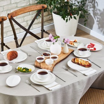 Karaca Marcelo 26 Parça 6 Kişilik Porselen Kahvaltı Takımı Beyaz