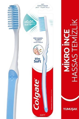 Colgate Mikro İnce Ekstra Yumuşak Manuel Diş Fırçası Şeffaf