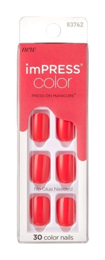 Impress Kımc023 Color Kendinden Yapışkanlı Küt Pembe Takma Tırnak
