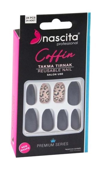 Nascita 146 French Mat 24'lü Küt Çok Renkli Takma Tırnak