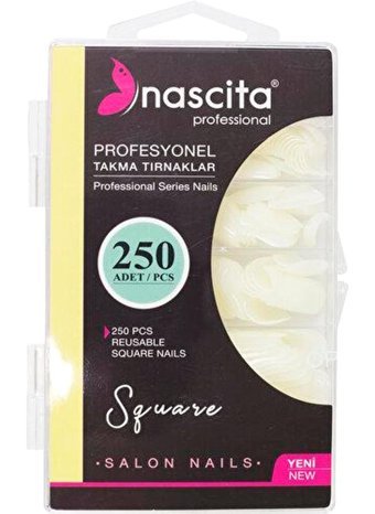 Nascita 173 Parlak 250'li Küt Beyaz Takma Tırnak