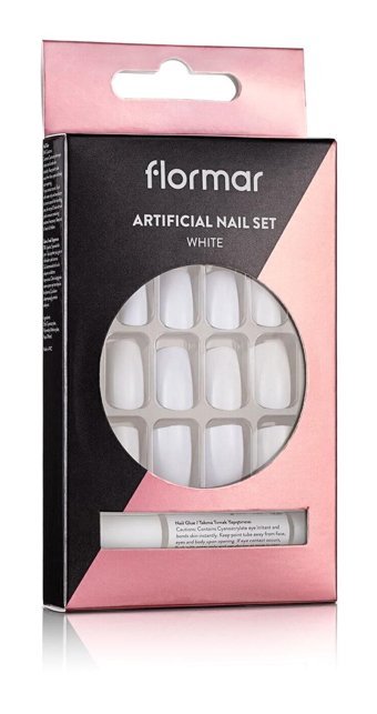 Flormar Klasik 10'lu Beyaz Takma Tırnak