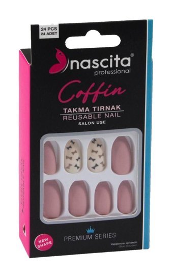 Nascita 145 French Mat 24'lü Küt Çok Renkli Takma Tırnak
