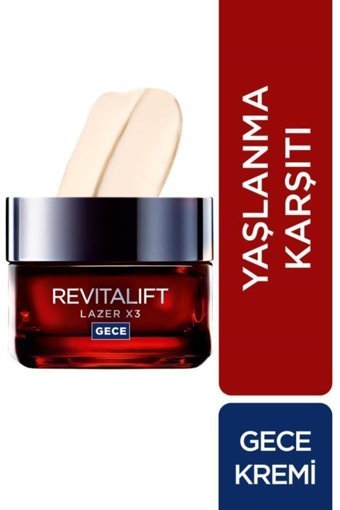 L'oréal Paris Revitalift Lazer X3 Yaşlanma Karşıtı Nemlendirici Tüm Ciltler Anti-Aging Kırışıklık Giderici Yüz Krem 50 ml