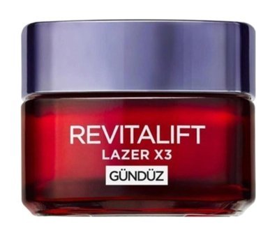 L'oréal Paris Revitalift Lazer X3 Yaşlanma Karşıtı Nemlendirici Tüm Ciltler Anti-Aging Kırışıklık Giderici Yüz Krem 50 ml