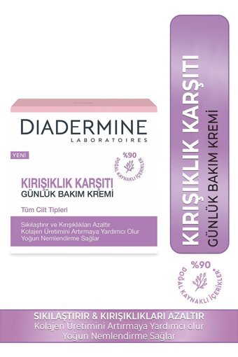 Diadermine Kırışıklık Karşıtı Günlük Bakım Kremi Nemlendirici Tüm Ciltler Anti-Aging Kırışıklık Giderici Yüz Krem 50 ml