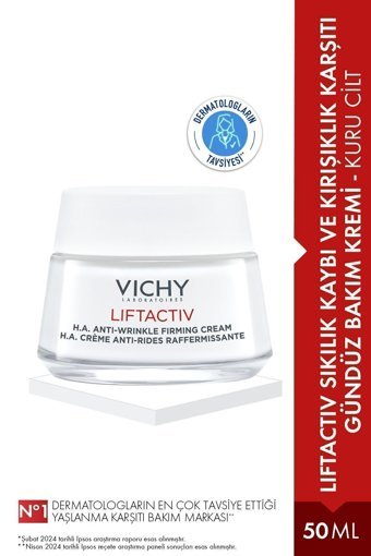 Vichy Liftactiv Supreme Nemlendirici Kuru Ciltler Anti-Aging Kırışıklık Giderici Yüz Krem 50 ml