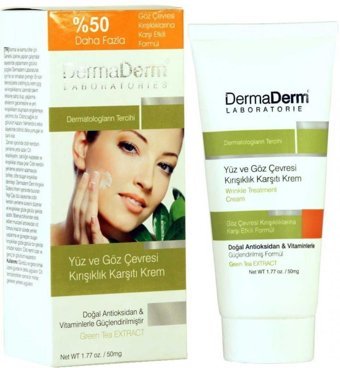 Dermaderm Kırışıklık Karşıtı Nemlendirici Tüm Ciltler Anti-Aging Kırışıklık Giderici Göz-Yüz Krem 100 gr