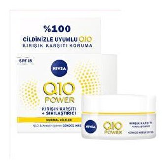 Nivea Q10 Nemlendirici Güneş Koruyuculu Hassas Ciltler Anti-Aging Kırışıklık Giderici Yüz Krem 50 ml