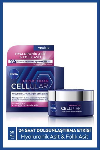 Nivea Hyaluron Cellular Filler Nemlendirici Tüm Ciltler Anti-Aging Kırışıklık Giderici Yüz Krem 50 ml