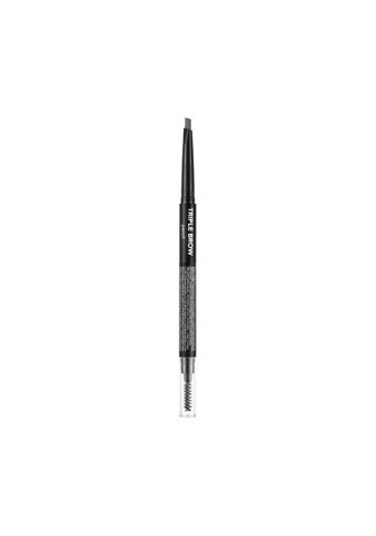 Flormar Triple Brow No:004 Suya Dayanıklı Çift Taraflı Kaş Kalemi Gri