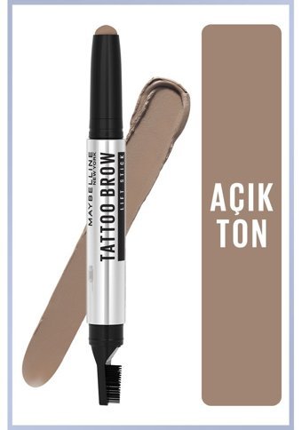 Maybelline New York Tattoo Brow Lift No:01 Suya Dayanıklı Çift Taraflı Kaş Kalemi Sarı