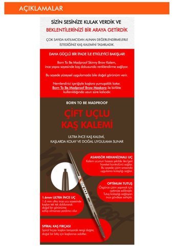 Missha No:01 Suya Dayanıklı Çift Taraflı Kaş Kalemi Kahverengi