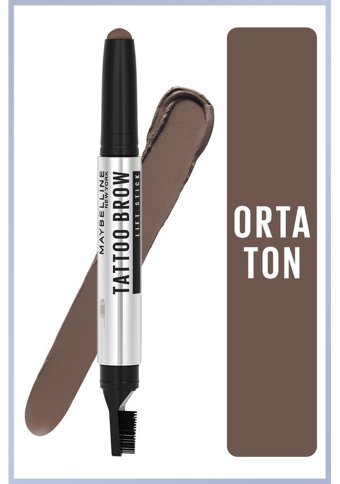 Maybelline New York Tattoo Brow Lift No:03 Suya Dayanıklı Çift Taraflı Kaş Kalemi Kahverengi