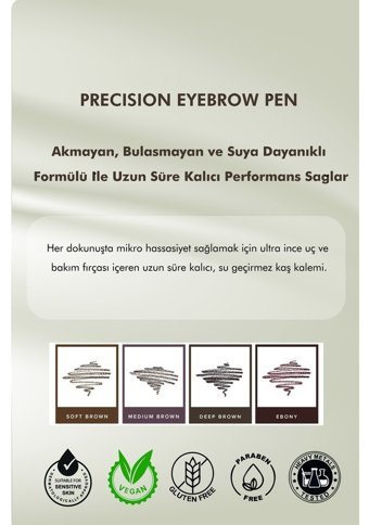 Farmasi Precision Suya Dayanıklı Kaş Kalemi Deep Brown