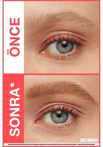 Maybelline New York Build A Brow Suya Dayanıklı Çift Taraflı Kaş Kalemi Soft Brown