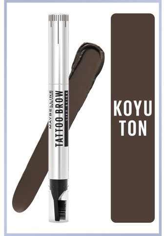 Maybelline New York Tattoo Brow Lift No:04 Suya Dayanıklı Çift Taraflı Kaş Kalemi Kahverengi