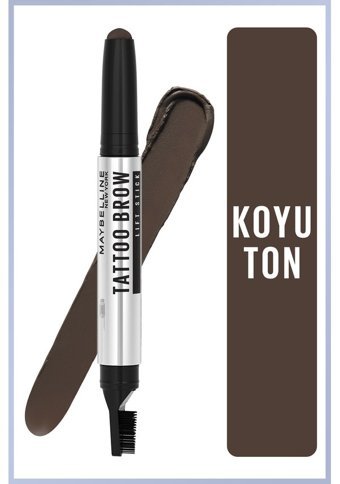 Maybelline New York Tattoo Brow Lift No:04 Suya Dayanıklı Çift Taraflı Kaş Kalemi Kahverengi