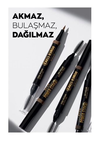 Avon Power Stay Suya Dayanıklı Çift Taraflı Kaş Kalemi Açık Kahverengi