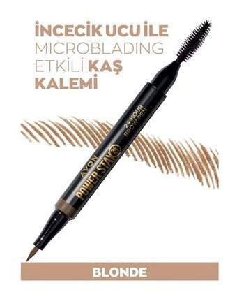 Avon Power Stay Suya Dayanıklı Çift Taraflı Kaş Kalemi Açık Kahverengi